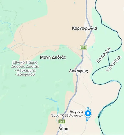 Χάρτης περιοχής ΤΟΕΒ Λυκόφης